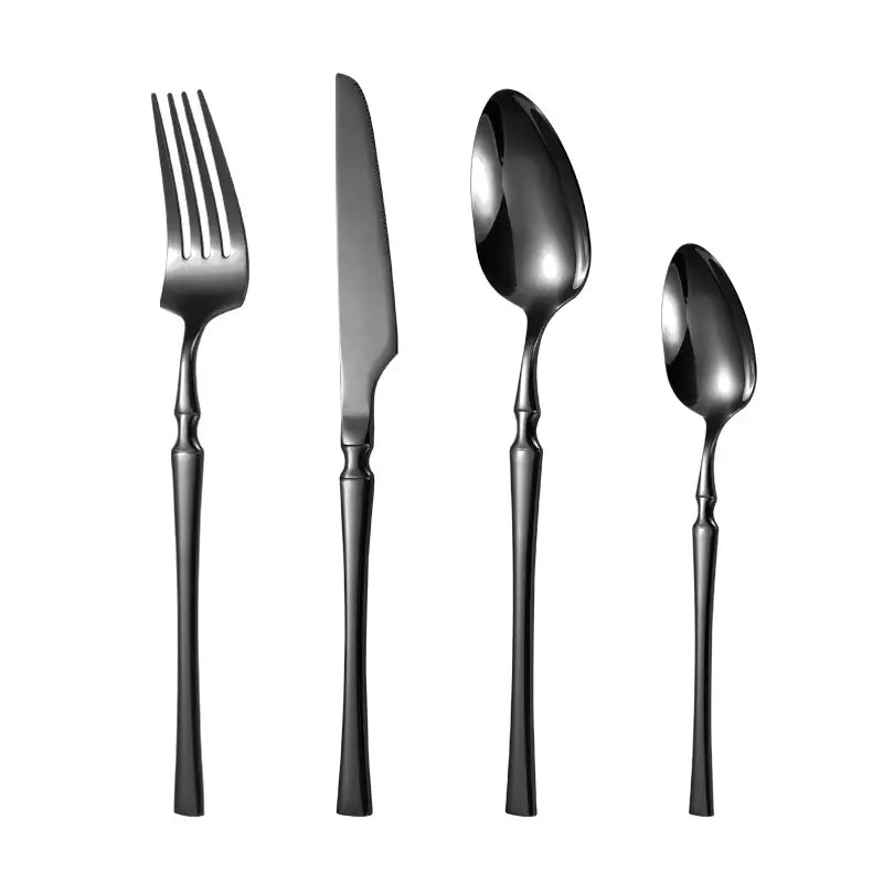 4 - Piece Set of Stainless Steel Cutlery for Western Dining - Back of house