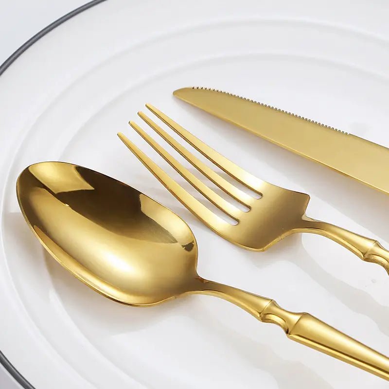 4 - Piece Set of Stainless Steel Cutlery for Western Dining - Back of house
