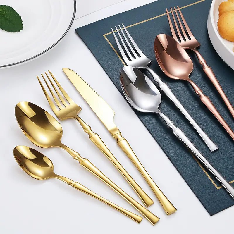 4 - Piece Set of Stainless Steel Cutlery for Western Dining - Back of house