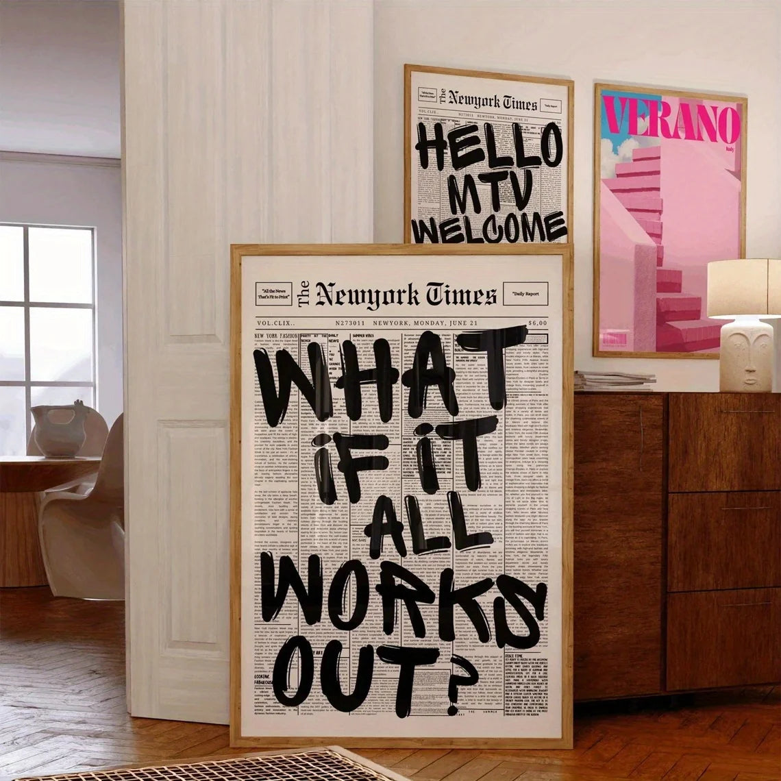 What if Everything Works Out? VIntage Poster