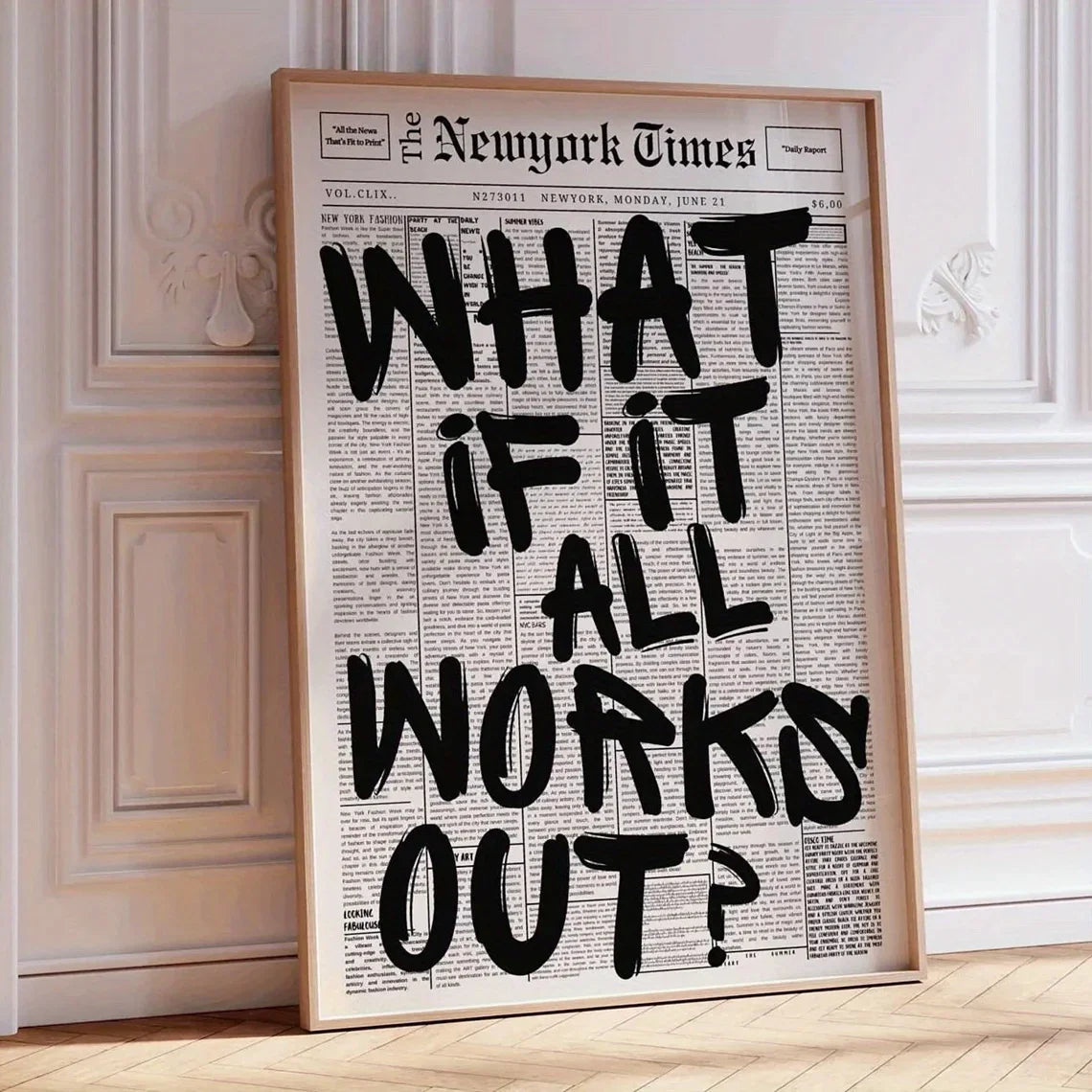 What if Everything Works Out? VIntage Poster