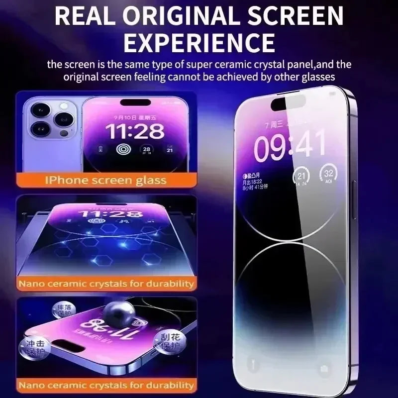 3Pcs Dust Free Installation Privacy Screen Protector For iPhone