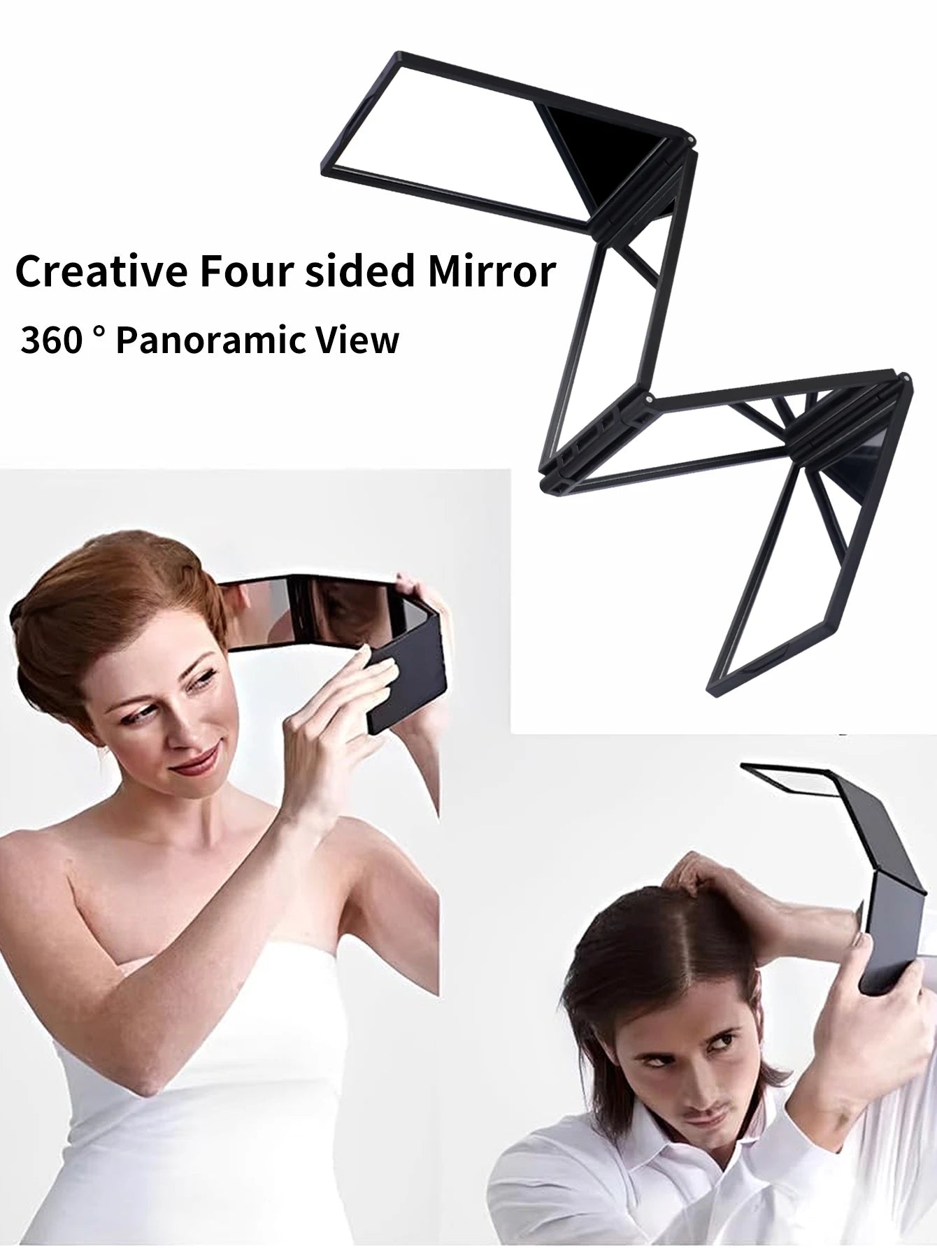 Foldable beauty mirror