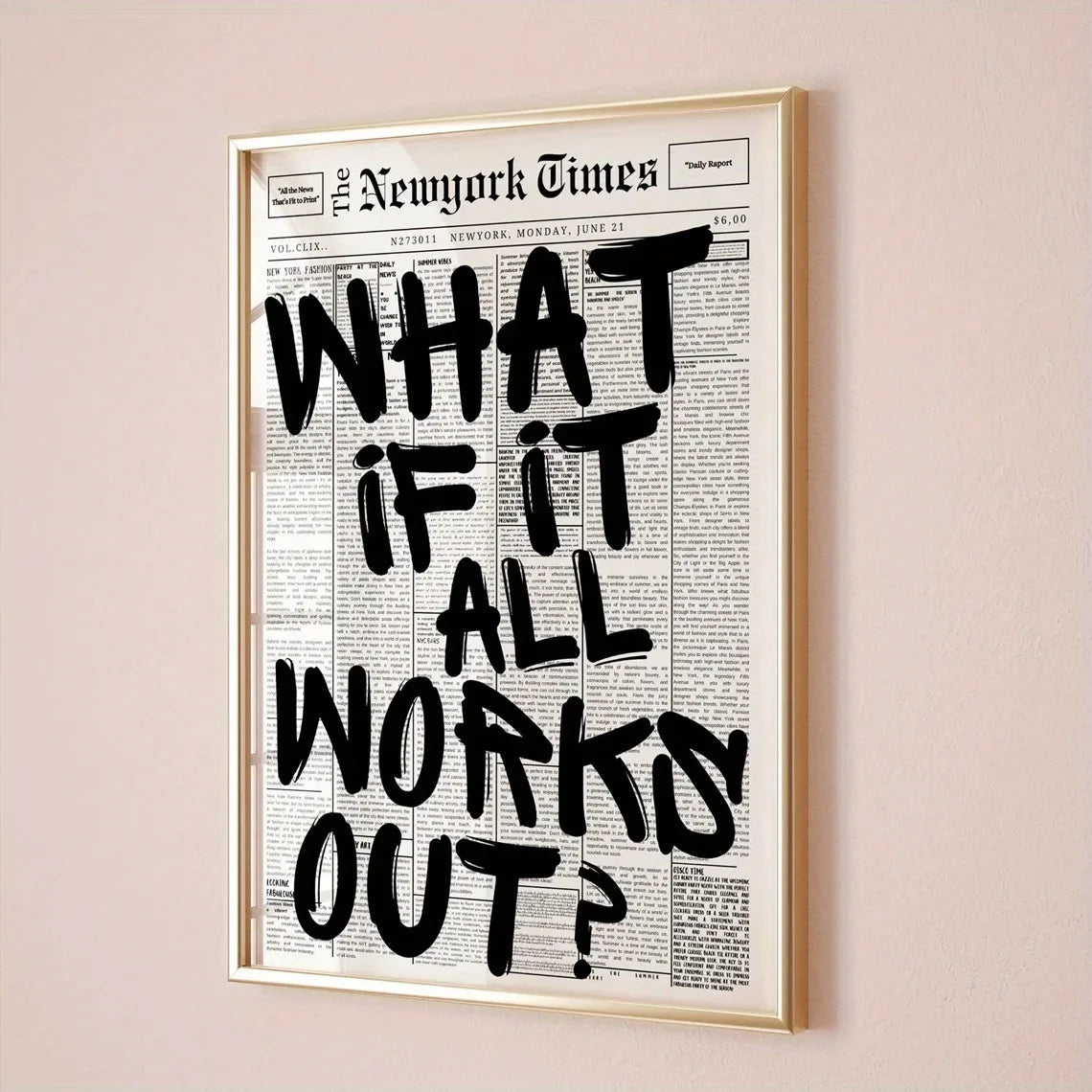 What if Everything Works Out? VIntage Poster