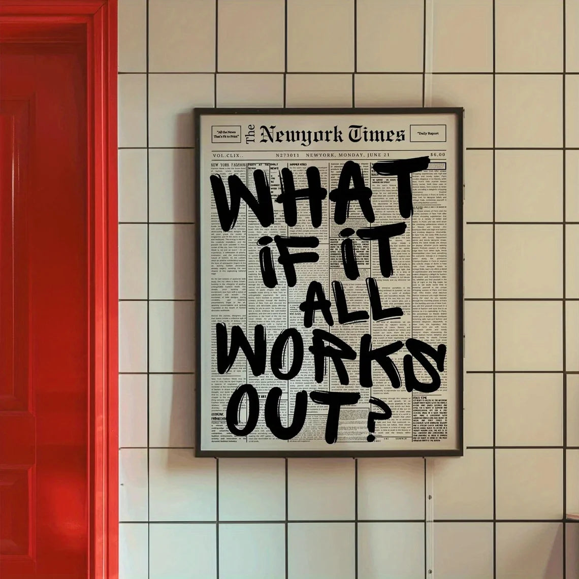 What if Everything Works Out? VIntage Poster