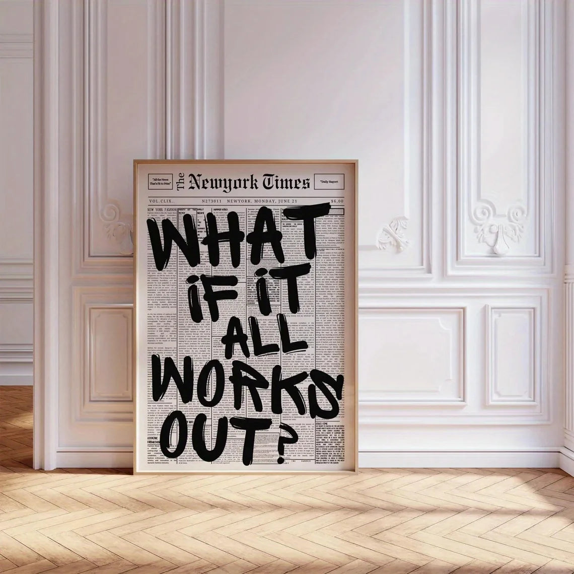 What if Everything Works Out? VIntage Poster