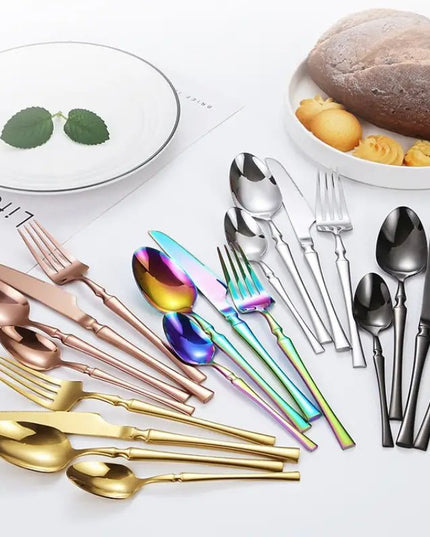 4 - Piece Set of Stainless Steel Cutlery for Western Dining - Back of house