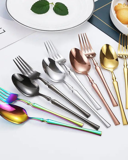 4 - Piece Set of Stainless Steel Cutlery for Western Dining - Back of house