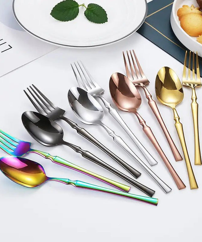 4 - Piece Set of Stainless Steel Cutlery for Western Dining - Back of house