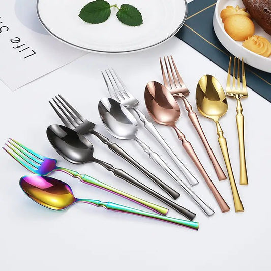 4 - Piece Set of Stainless Steel Cutlery for Western Dining - Back of house