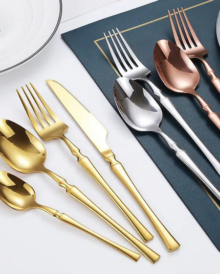 4 - Piece Set of Stainless Steel Cutlery for Western Dining - Back of house