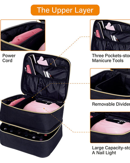 Handheld Double Layer CosmeticOrganizer