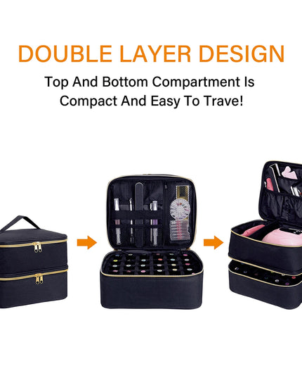 Handheld Double Layer CosmeticOrganizer