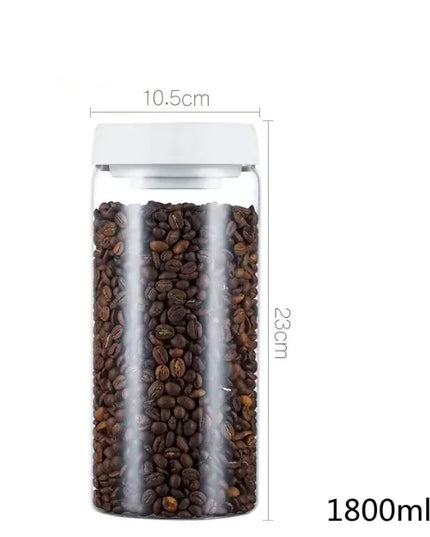 Vacuum Sealed Glass Storage Jar Set
