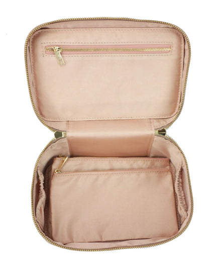 Custom Saffiano Split Leather Toiletry  Bag