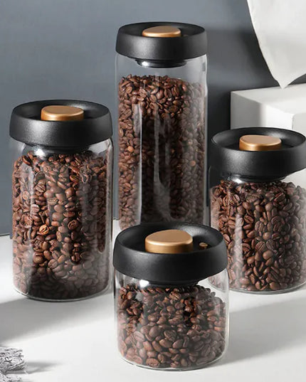 Vacuum Sealed Glass Storage Jar Set