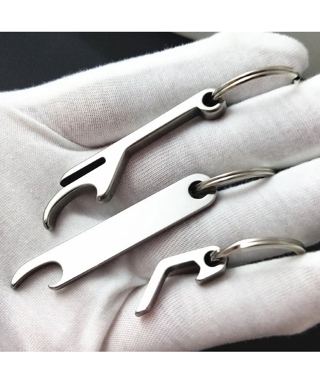 Portable Stainless Steel Bottle Opener Keychain