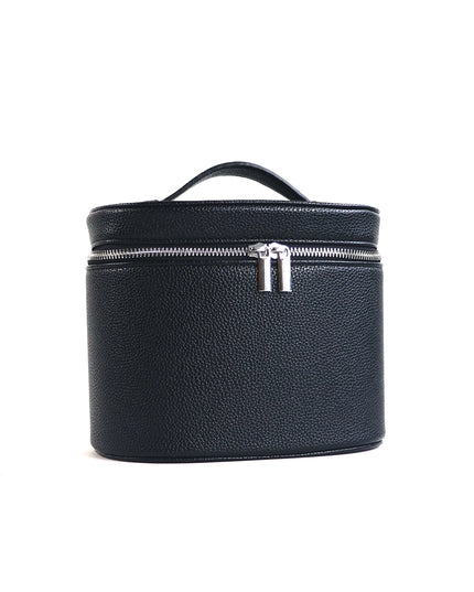 Custom leather cosmetic box with internal storage