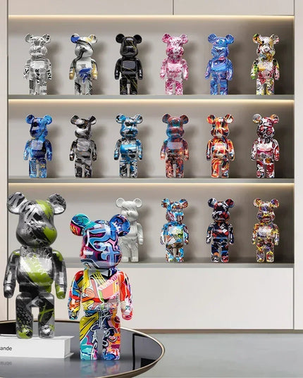 Graffiti Bear Statue Paint Block