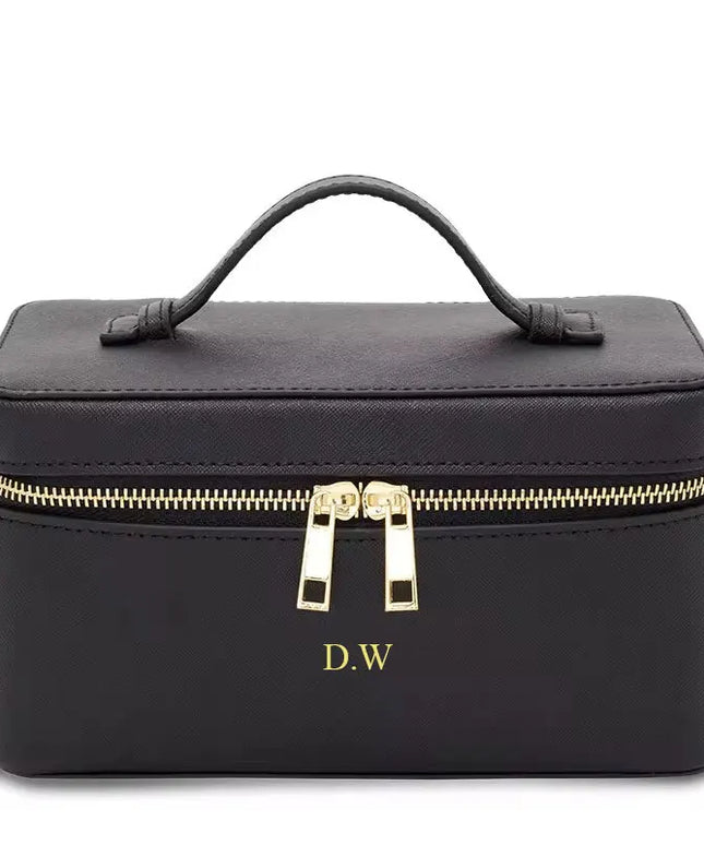 Custom Saffiano Split Leather Toiletry  Bag