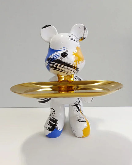 Graffiti Bear Table Storage Statue