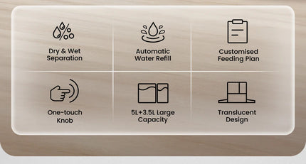 ROJECO 2-in-1 Automatic Pet Feeder &amp; Gravity Water Station (8.5L Button Version)