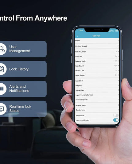 WiFi Smart Biometric Fingerprint Door Lock