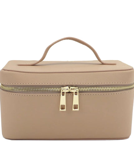 Custom Saffiano Split Leather Toiletry  Bag