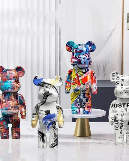 Graffiti Bear Statue Paint Block