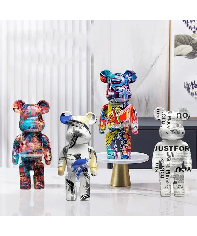 Graffiti Bear Statue Paint Block