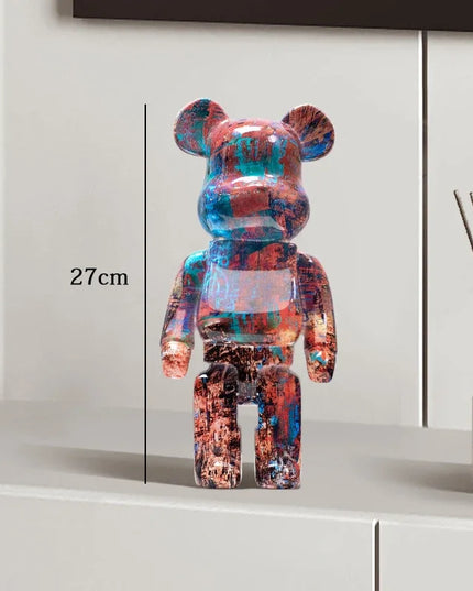 Graffiti Bear Statue Paint Block