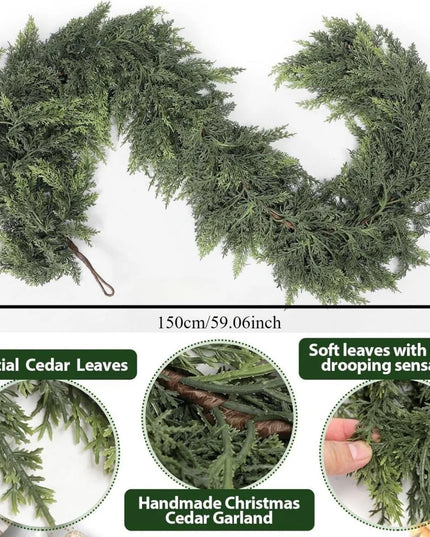 Faux Christmas Cedar Pine Garlands