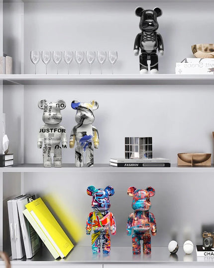Graffiti Bear Figurine Home Decoration