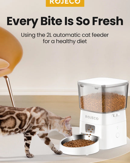 ROJECO 2L Smart WiFi Automatic Pet Feeder