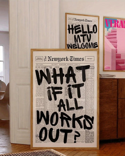 What if Everything Works Out? VIntage Poster