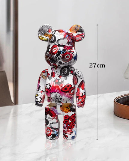 Graffiti Bear Statue Paint Block