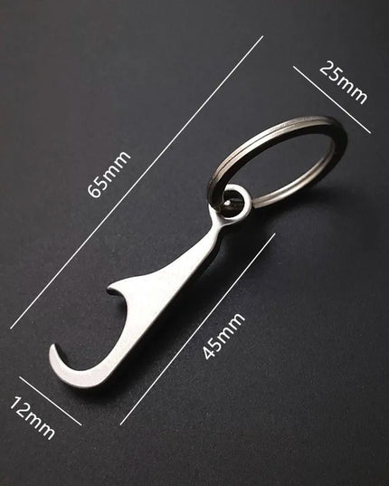 Portable Stainless Steel Bottle Opener Keychain