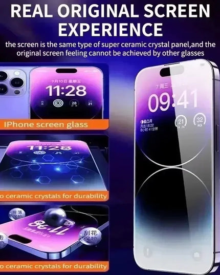 3Pcs Dust Free Installation Privacy Screen Protector For iPhone