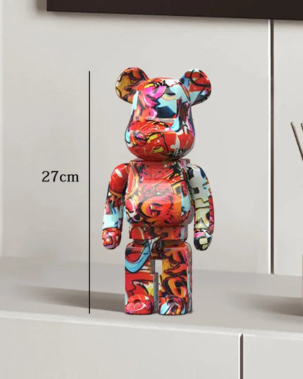 Graffiti Bear Statue Paint Block
