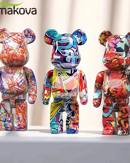 Graffiti Bear Figurine Home Decoration