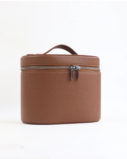 Custom leather cosmetic box with internal storage