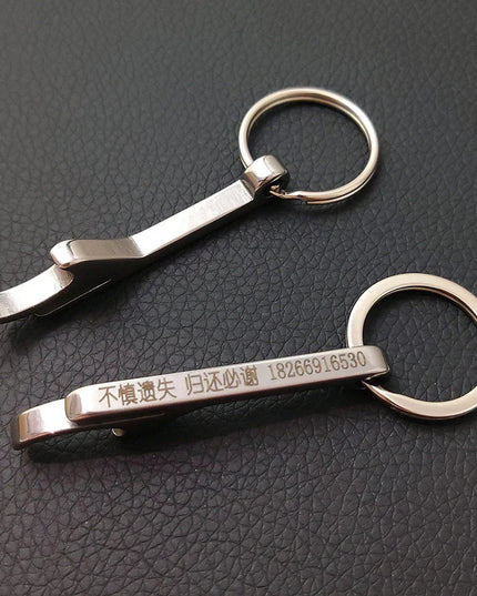 Portable Stainless Steel Bottle Opener Keychain