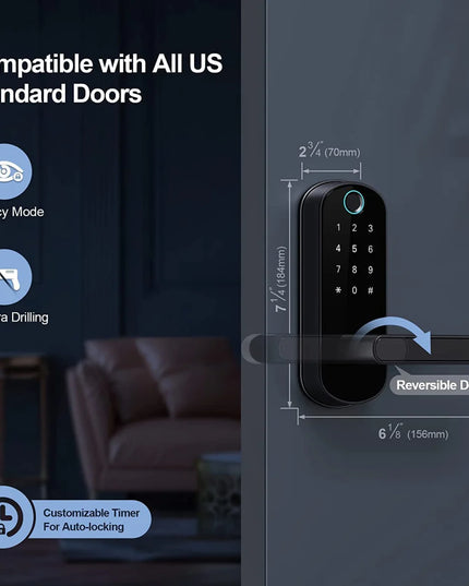 WiFi Smart Biometric Fingerprint Door Lock