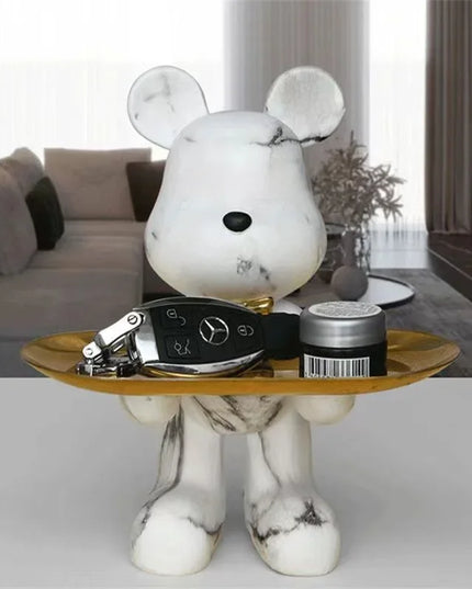 Graffiti Bear Table Storage Statue