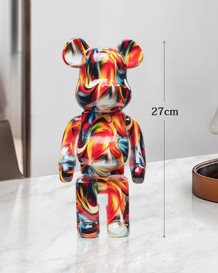 Graffiti Bear Statue Paint Block