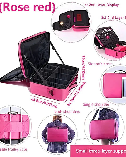 Professional Large Capacity Cosmetic &amp; Tool Case