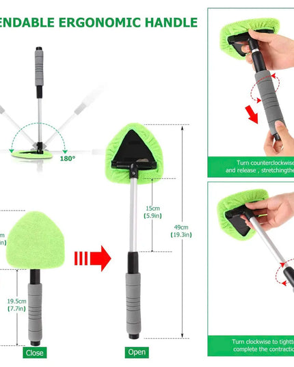 Telescopic Car Window Windshield Cleaning Brush Set