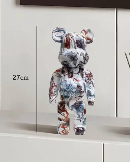 Graffiti Bear Statue Paint Block