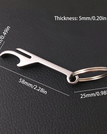 Portable Stainless Steel Bottle Opener Keychain