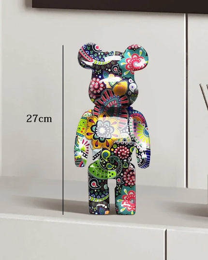 Graffiti Bear Statue Paint Block